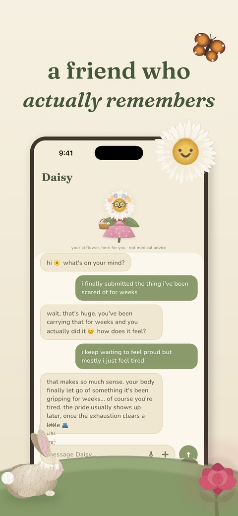 chatting with daisy, a friend who actually remembers